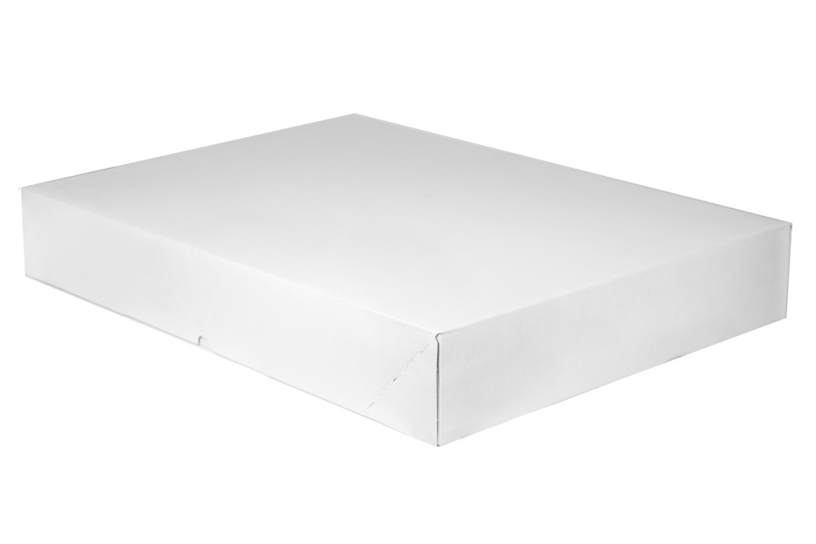 Brötchen- und Gebäckkarton mit Deckel, weiß, 53,5 x 38,8 x 8 cm, 25 Stk/Ktn