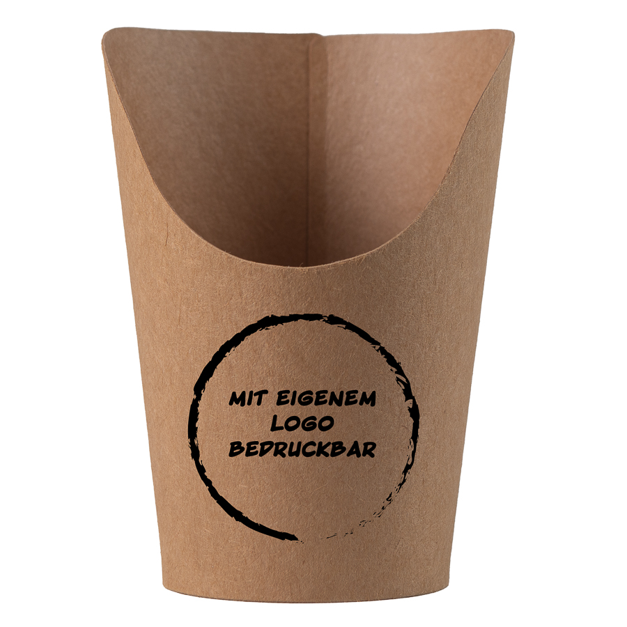 Wrap Cup braun, 5,5 x 12 cm, 65 Stk/Pkg, individuelle Gestaltung