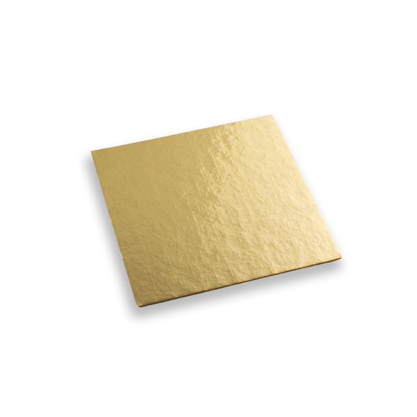 Tortenunterlage, quadratisch, gold beschichtet, 100 Stk/Ktn